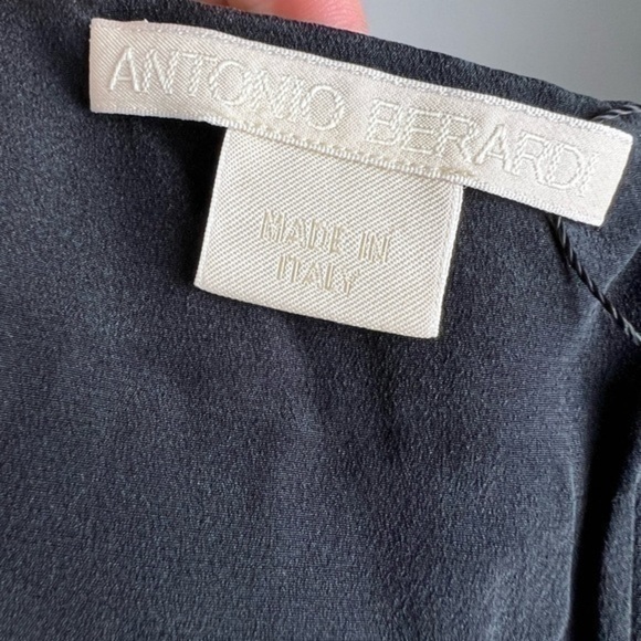 Antonio Berardi Dress Womens size 8 Black Ruffled Modal Jersey - Picture 10 of 12